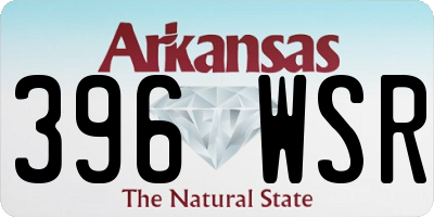 AR license plate 396WSR