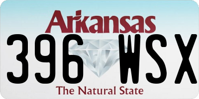 AR license plate 396WSX