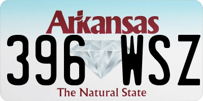 AR license plate 396WSZ