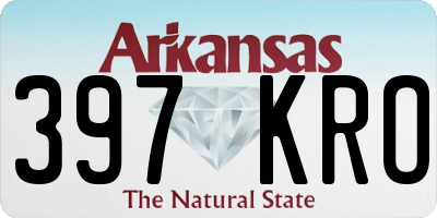 AR license plate 397KRO