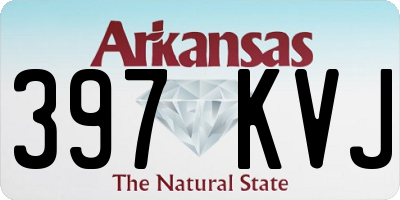 AR license plate 397KVJ