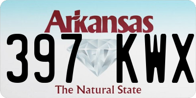 AR license plate 397KWX