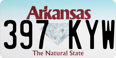 AR license plate 397KYW