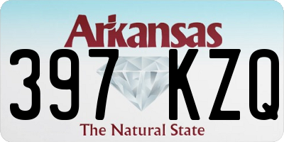 AR license plate 397KZQ