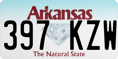 AR license plate 397KZW