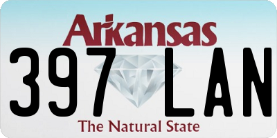 AR license plate 397LAN