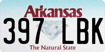 AR license plate 397LBK
