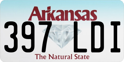AR license plate 397LDI