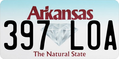 AR license plate 397LOA