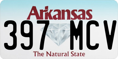 AR license plate 397MCV