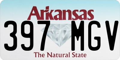 AR license plate 397MGV