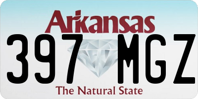 AR license plate 397MGZ