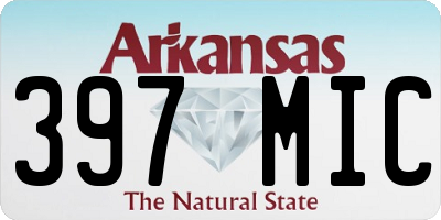 AR license plate 397MIC