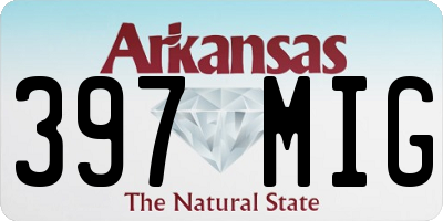 AR license plate 397MIG