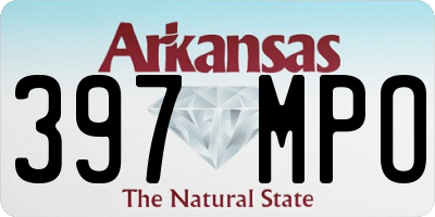 AR license plate 397MPO