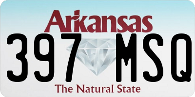 AR license plate 397MSQ