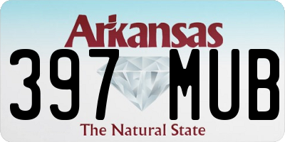 AR license plate 397MUB