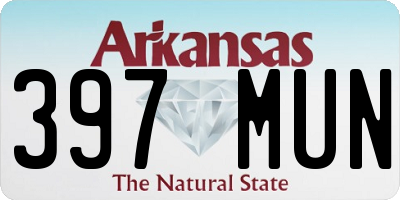 AR license plate 397MUN