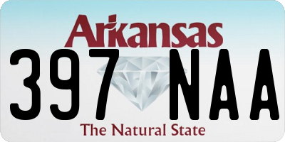 AR license plate 397NAA