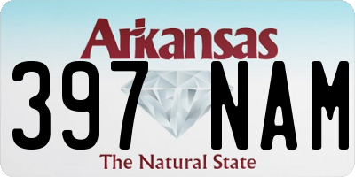 AR license plate 397NAM