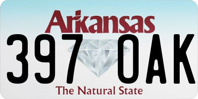 AR license plate 397OAK