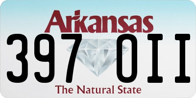 AR license plate 397OII