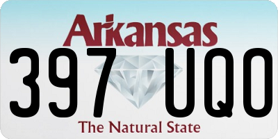 AR license plate 397UQO