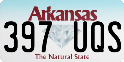 AR license plate 397UQS