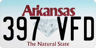 AR license plate 397VFD