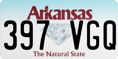 AR license plate 397VGQ