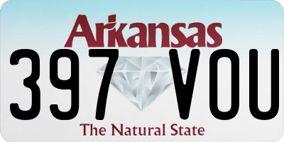 AR license plate 397VOU