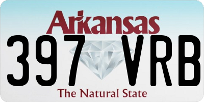 AR license plate 397VRB