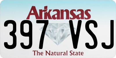 AR license plate 397VSJ