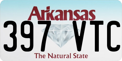 AR license plate 397VTC