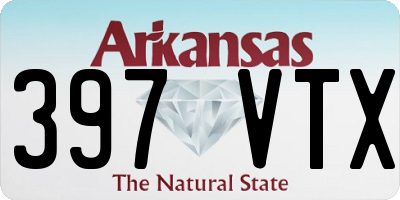 AR license plate 397VTX
