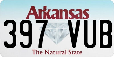 AR license plate 397VUB