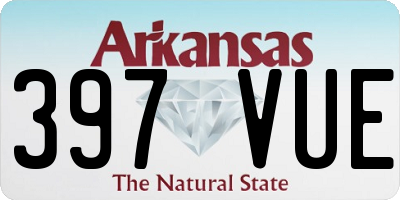 AR license plate 397VUE
