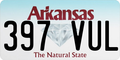 AR license plate 397VUL