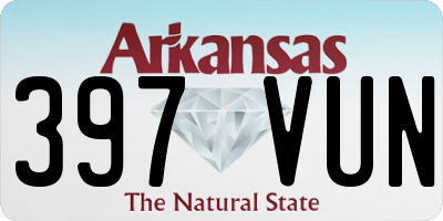 AR license plate 397VUN