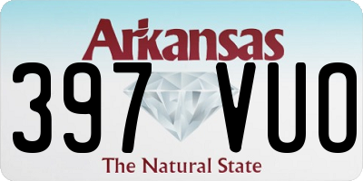 AR license plate 397VUO