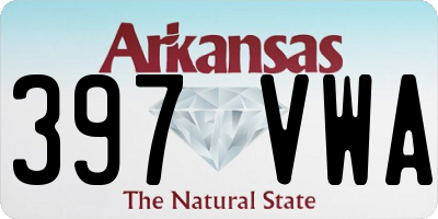 AR license plate 397VWA