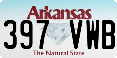 AR license plate 397VWB