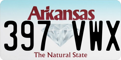 AR license plate 397VWX
