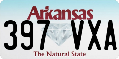 AR license plate 397VXA