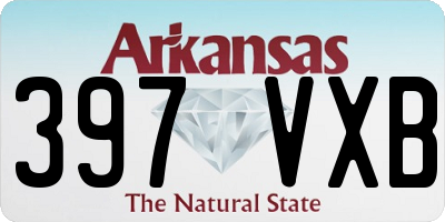AR license plate 397VXB
