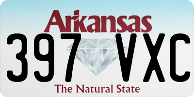 AR license plate 397VXC