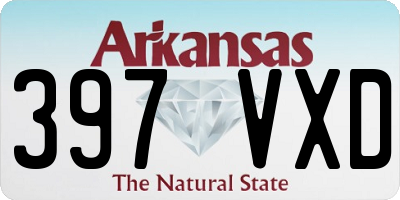 AR license plate 397VXD