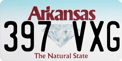 AR license plate 397VXG