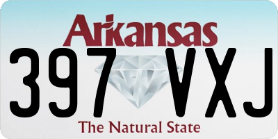 AR license plate 397VXJ