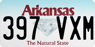 AR license plate 397VXM
